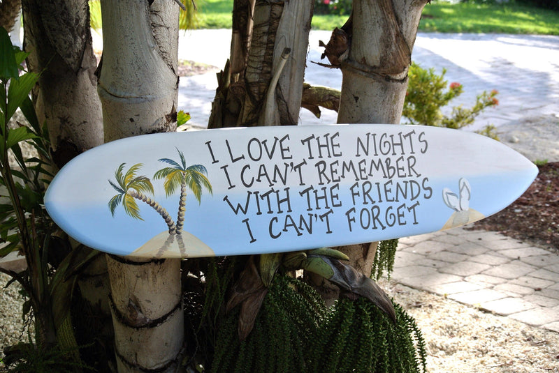 Best Friends gift, Custom Surfboard pool deck decor, Tiki bar wooden surfboard. Holiday gift idea for family