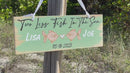 Two Less Fish In The Sea, Beach Wedding sign. Gift for couple personalized. Wedding trend decor 2023