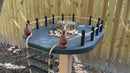 Bird feeder, Squirrel feeder play platform with rope ladder. Sakura Japanese style. House garden decor post. Pole not included