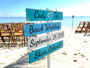 Newlywed Gift Wedding Decor Beach Sign, Wood Nautical Directional Signs, Shoes Optional, Personalized Signage for wedding gift