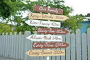 Personalized Family destination sign post outdoor. Garden decor wood directional sign. Gift for Mom Dad.