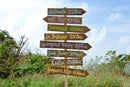 Party Directional Sign. Destination signpost Garden decor. Event decoration wood sign
