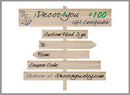 iDe11cor4you Last minute Gift Certificate for Custom Wood Sign, Gift Card Printable for Wedding, Birthday, . 100 dollars