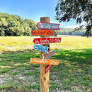 Directional Yard Sign Wood. New Home Housewarming gift idea. Wood yard decor
