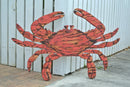 Large Red Crab Decor, Outdoor Wood Crab Wall Art, Beach House Decoration. Gift for him Christmas