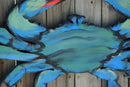 Blue Crab Outdoor Decor Gift for him. Patio Bar Crab wall art. Outdoor Pool deck and Home bar decoration.