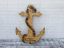 Newlywed  Gift Wood guest book alternative. Rustic wedding decor. Anchor sign. Personalized gift for couple.