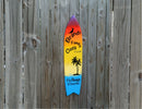 Personalized Surfboard decor. Outdoor surfboard wood sign. Christmas gift for mom dad. Gift for husband wife.