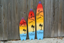 Personalized Surfboard decor. Outdoor surfboard wood sign. Christmas gift for mom dad. Gift for husband wife.