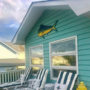 Wood Mahi Mahi wall art. Fathers day gift for dad. Wooden fish Outdoor, New Home backyard decor.