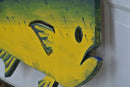 Wood Mahi Mahi wall art. Fathers day gift for dad. Wooden fish Outdoor, New Home backyard decor.