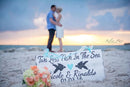 Beach wedding decor for destination wedding. Newlywed Gift wood sign.