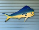 Wood Mahi Mahi wall art. Fathers day gift for dad. Wooden fish Outdoor, New Home backyard decor.