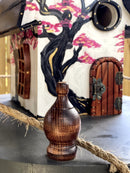 Large Wood Bird house with rope ladder Sakura tree, Japanese style. Bird feeder for outdoor garden decor.