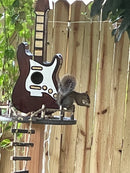 Guitar bird house garden decor wood. Large Guitar backyard decor. Bird feeder wood decorative. Gift for Musician guitar lovers.