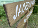 Cabin Directional Sign, Mileage Sign post. Boho decor outdoor. Direction sign wood