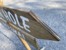Cabin Directional Sign, Mileage Sign post. Boho decor outdoor. Direction sign wood