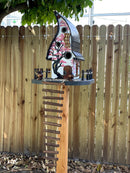 custom bird house with sakura tree and rope leader