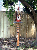 Guitar bird house garden decor wood. Large Guitar backyard decor. Bird feeder wood decorative. Gift for Musician guitar lovers.