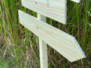 Blank directional sign post wood, DIY wooden arrow kit, Direction signpost self standing, Party event directional signs free standing