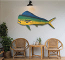 Wood Mahi Mahi wall art. Fathers day gift for dad. Wooden fish Outdoor, New Home backyard decor.