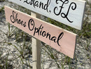 shoes optional wedding sign, beach ceremony