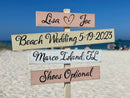 personalized wedding directional sign, beach wedding decor