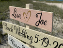 wedding name sign, beach wedding