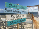 beach wedding sign