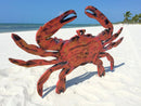 Large Wooden Red Crab Decor, Rustic Wood Crab Wall Art, Housewarming Gift idea, Outdoor beach house decor