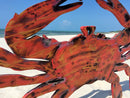 Large Red Crab Decor, Outdoor Wood Crab Wall Art, Beach House Decoration. Gift for him Christmas