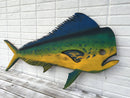 Wood Mahi Mahi wall art. Fathers day gift for dad. Wooden fish Outdoor, New Home backyard decor.